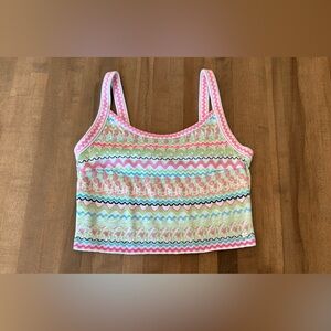 💜 Marc Cain Pattern Crop Top Tank 💜